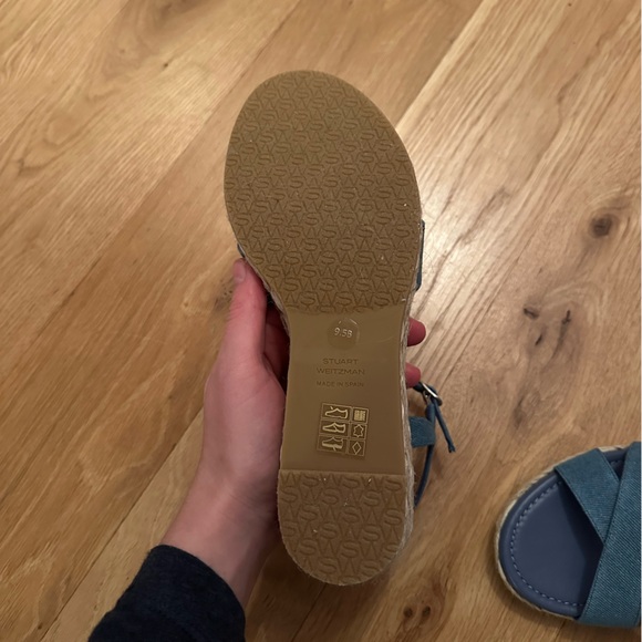 Stuart Weitzman Dayna Wedge Espadrille in Denim - Picture 3 of 4